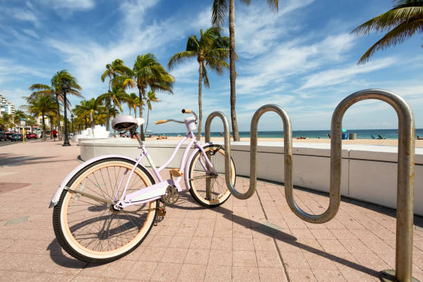 istock A lbike parked next to t Fort Lauderdale Beach 849216316