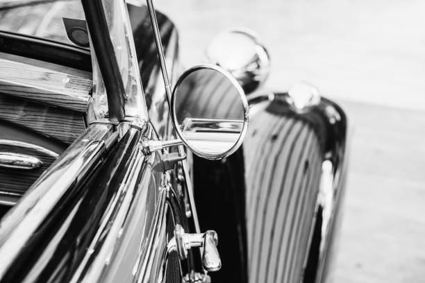 istock part retro car close-up. 849216728