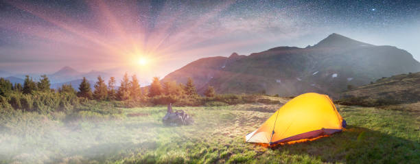istock Tent in the mountains 849216808
