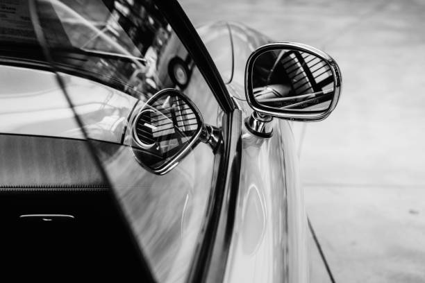 istock part retro car close-up. 849216836