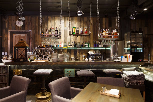 istock Interior of cozy restaurant, loft style 849220298