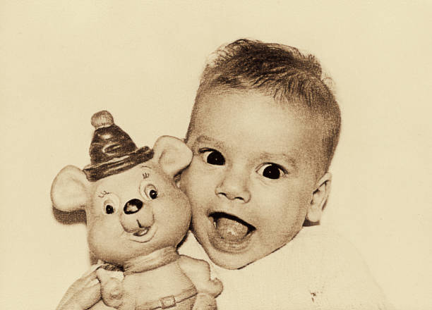 istock Vintage happy baby portrait 849226524