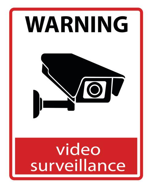 CCTV Camera. Black Video surveillance sign.vector isolated CCTV Camera. Black Video surveillance sign.vector isolated surveillance camera stock illustrations