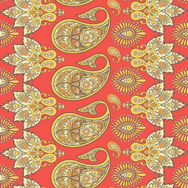 illustrazioni stock, clip art, cartoni animati e icone di tendenza di paisley modello senza cuciture. sfondo vettoriale in stile indiano - 2999