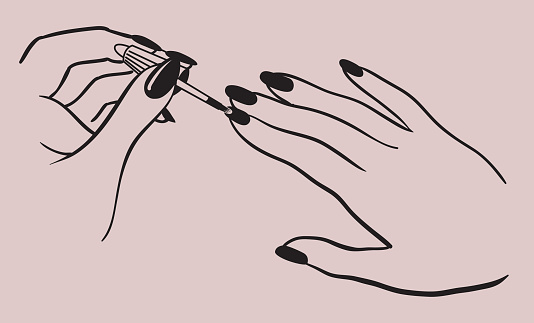 Ilustración de Pintar Uñas De Manos y más Vectores Libres de Derechos de Uña  de la mano - Uña de la mano, Esmalte de Uñas, Salón de belleza para  manicura - iStock