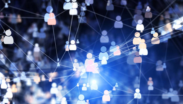 conexiones de sociales - contenido medio de información fotografías e imágenes de stock