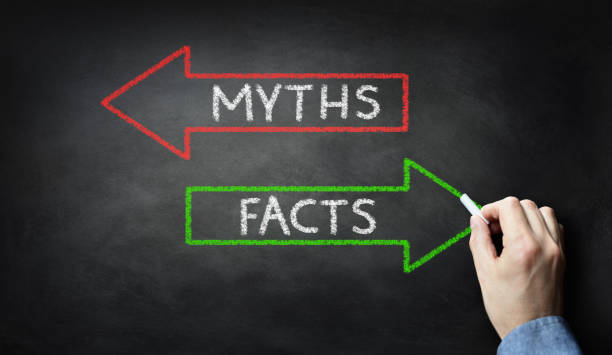 istock Businessman drawing Myths or Facts on blackboard 849249352