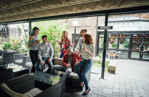 Friends Enjoying Drinks Together