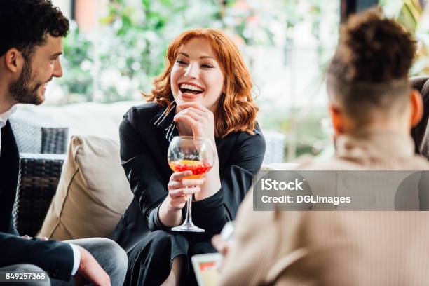 Business People Enjoying After Work Drinks Stock Photo - Download Image Now - Business, Cocktail Party, Drinking