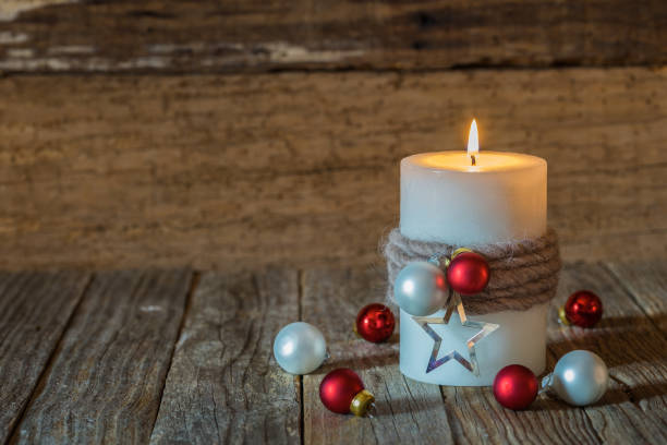 istock Festive Christmas decoration with candlelight 849269952