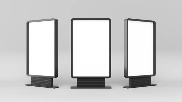 istock D rendering Outdoor Advertising Stand Display Lightboxes Isolated 849273826