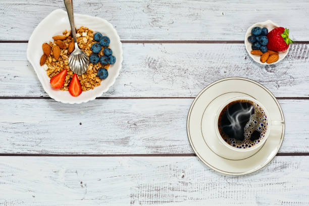 istock Granola healthy breakfast with coffee 849274438