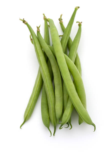 istock Green beans handful isolated on white background cutout 849278468