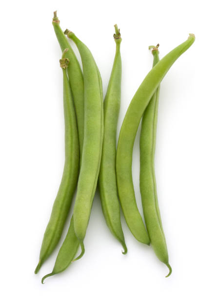 istock Green beans handful isolated on white background cutout 849281778