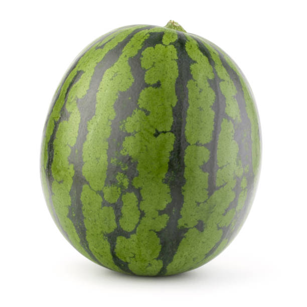 istock Ripe watermelon isolated on white background cutout 849282738