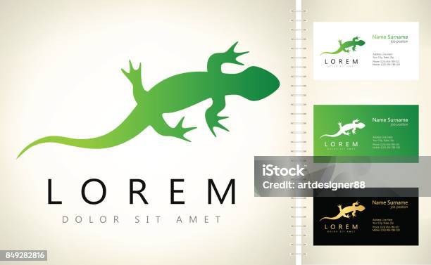 Lizard Symbol Stock Illustration - Download Image Now - Newt, Salamander, Animal