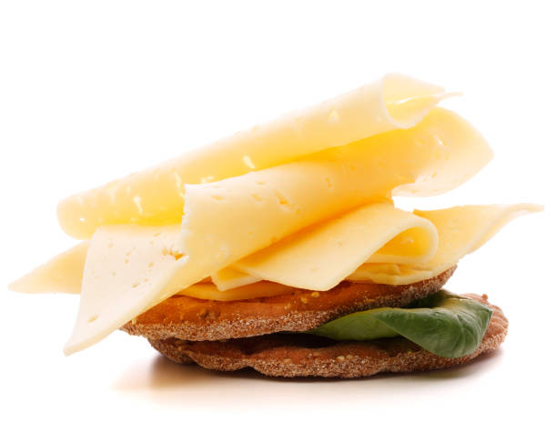 istock Cheese sandwich isolated on white background cutout 849286836