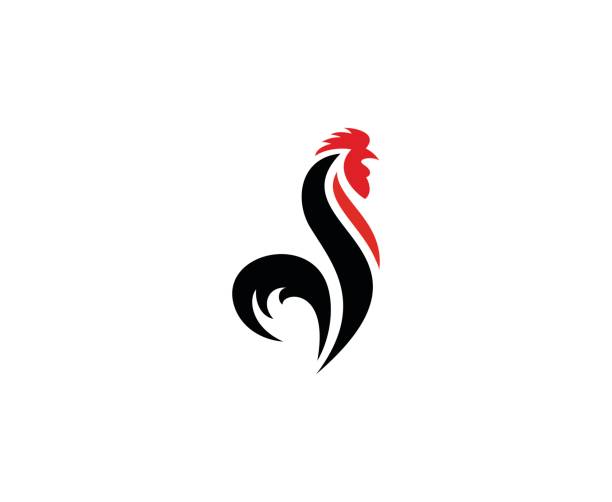 Rooster icon This illustration/vector you can use for any purpose related to your business. red chicken stock illustrations