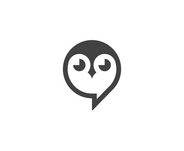 ilustraciones, imágenes clip art, dibujos animados e iconos de stock de búho icono - owl