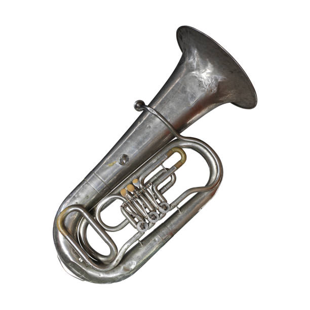 istock Musical instrument - Vintage tuba. Isolated 849293090