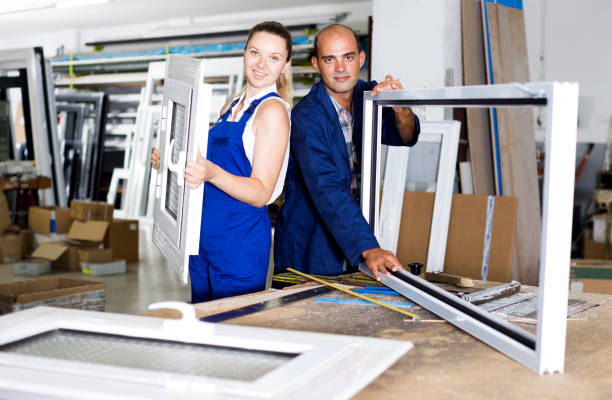 istock Brigade of two people working at workshop 849295994