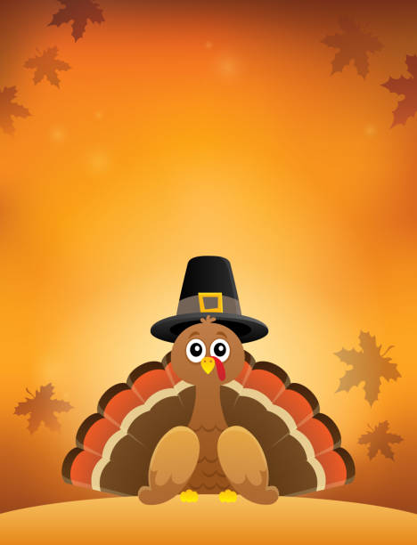 Thanksgiving turkey topic image 1 Thanksgiving turkey topic image 1 - eps10 vector illustration. thanksgiving holiday background stock illustrations