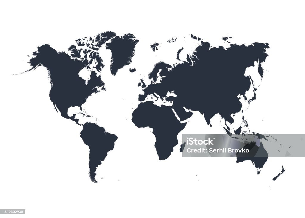 World map isolated on white background. Vector illustration. World map isolated on white background. Vector illustration. Eps 10. World Map stock vector