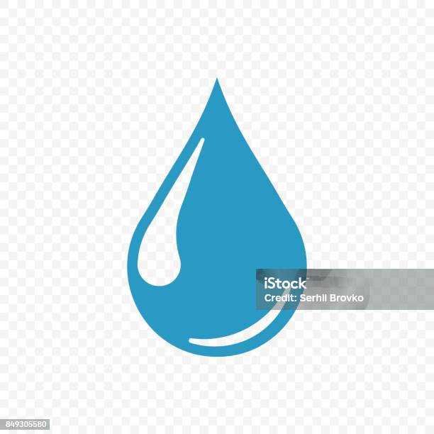 Drop Icon Isolated On Transparent Background Vector Illustration Stock Illustration - Download Image Now