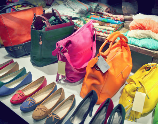 istock Shop window with bags and shoes 849306334