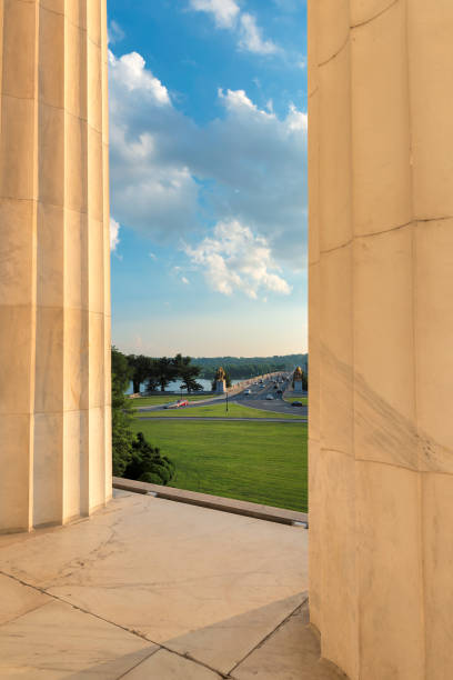 istock Arlington bridge from Lincoln Memorial at sunset. 849312922