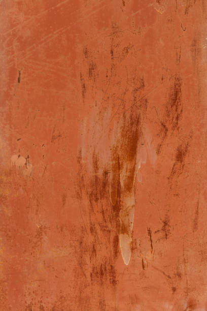 istock Old rusty metal painted with red paint 849316920