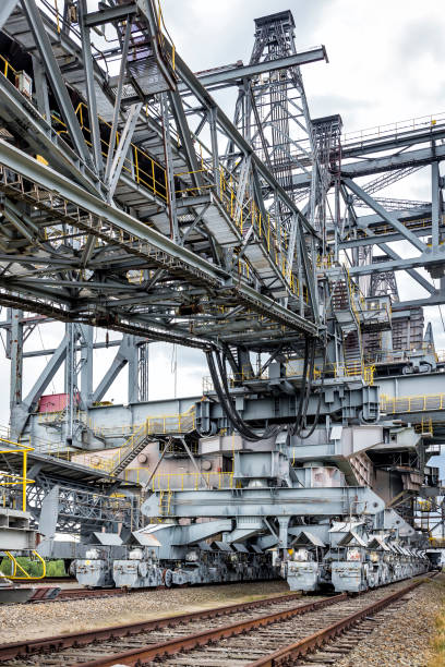 istock Steel giant machines used in brown coal opencast mining 849317788