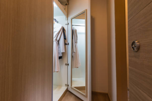 istock wooden wardrobe with some clothes 849325192