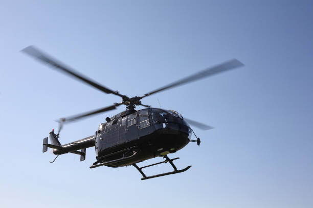 istock The aircraft - black helicopter 849328456