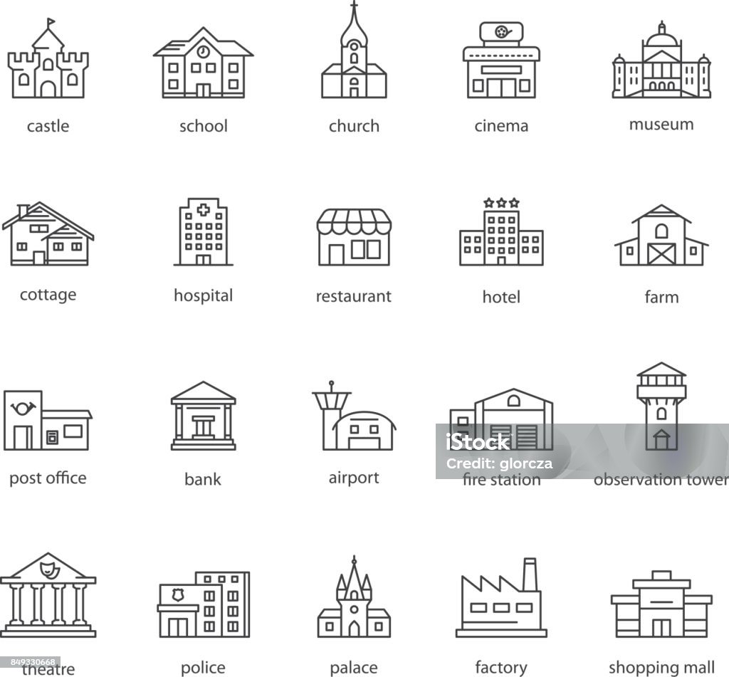 collection of touristic icons Icon Symbol stock vector