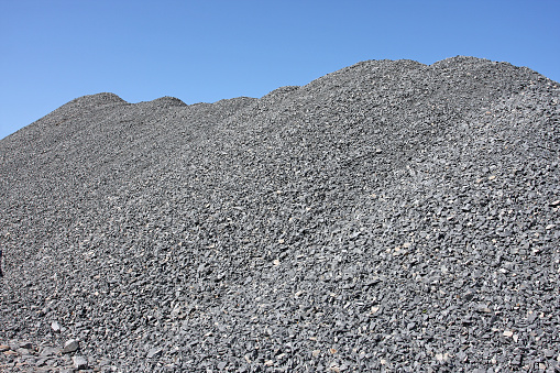 Closeup of gravel pile.