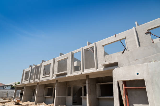 istock Row of Townhouse prefabricated building. 849341788