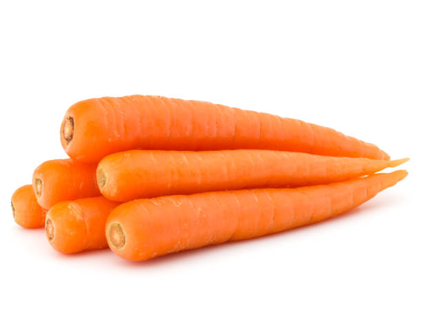 istock Sweet raw carrot tuber isolated on white background cutout 849342816