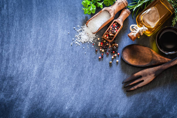 istock Oil, vinegar, salt and pepper. 849360162