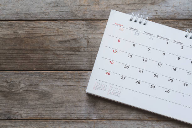 istock close up of calendar on the table 849362032