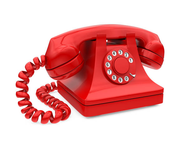 istock Red Vintage Telephone Isolated 849381446