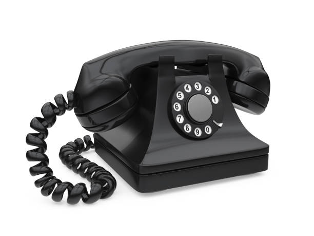 istock Black Vintage Telephone Isolated 849384312