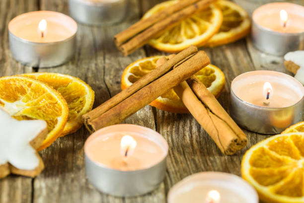 istock Christmas decoration with candlelight 849386094