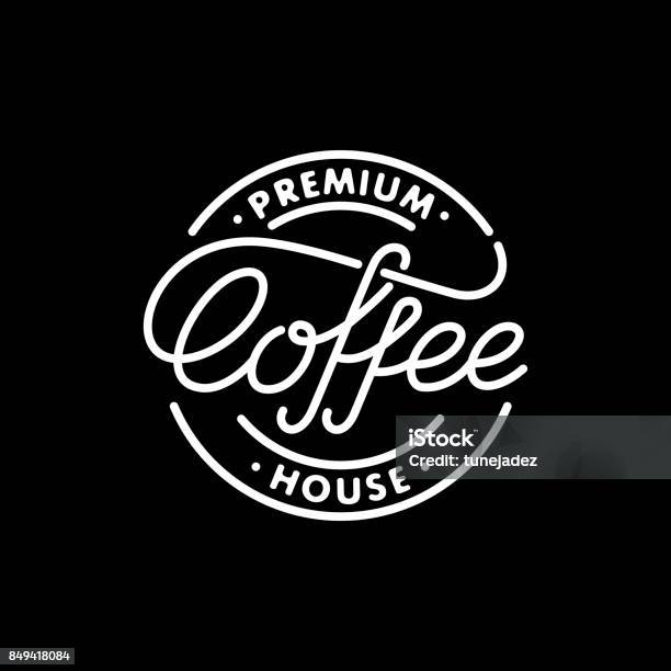 Noir Café Timbre Vecteurs libres de droits et plus d'images vectorielles de Logo - Logo, Café - Boisson, Bar à expresso