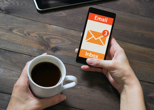 istock The woman received an email online on a mobile phone. E-mail message icon. 849418916