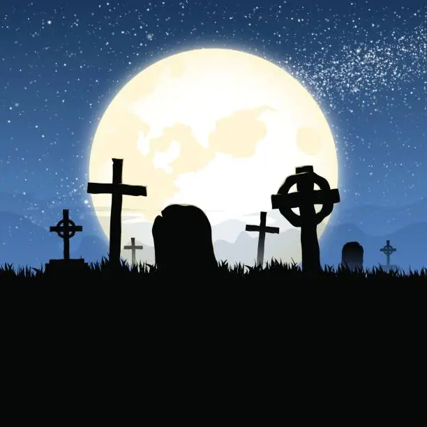 Vector illustration of Graveyard