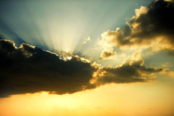 istock dark clouds background of sunsrt ,a thunder-storm 849436292