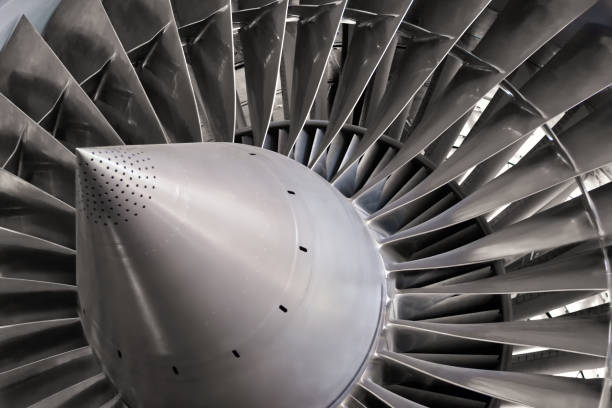 istock Turbine of turbojet engine 849446776