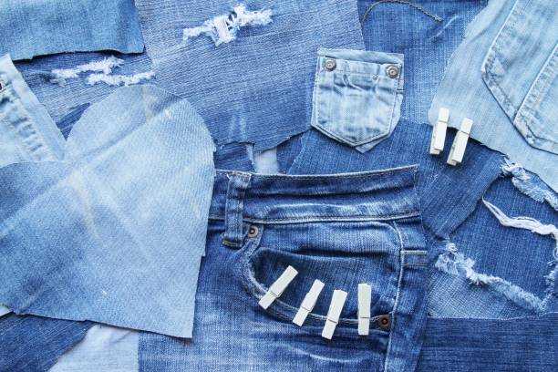 istock Denim jean background, various shades and textures 849447244