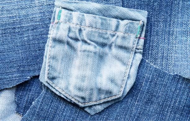 istock Denim jean background, focus on pocket 849447322